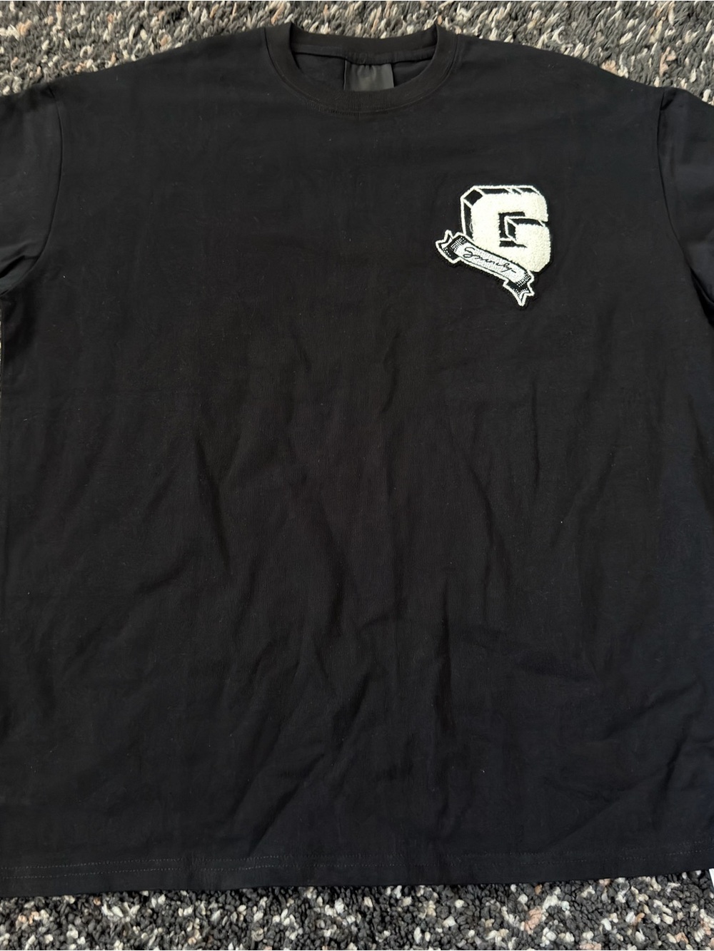 Givenchy Black Chenille G Patch T Shirt NWT Medium